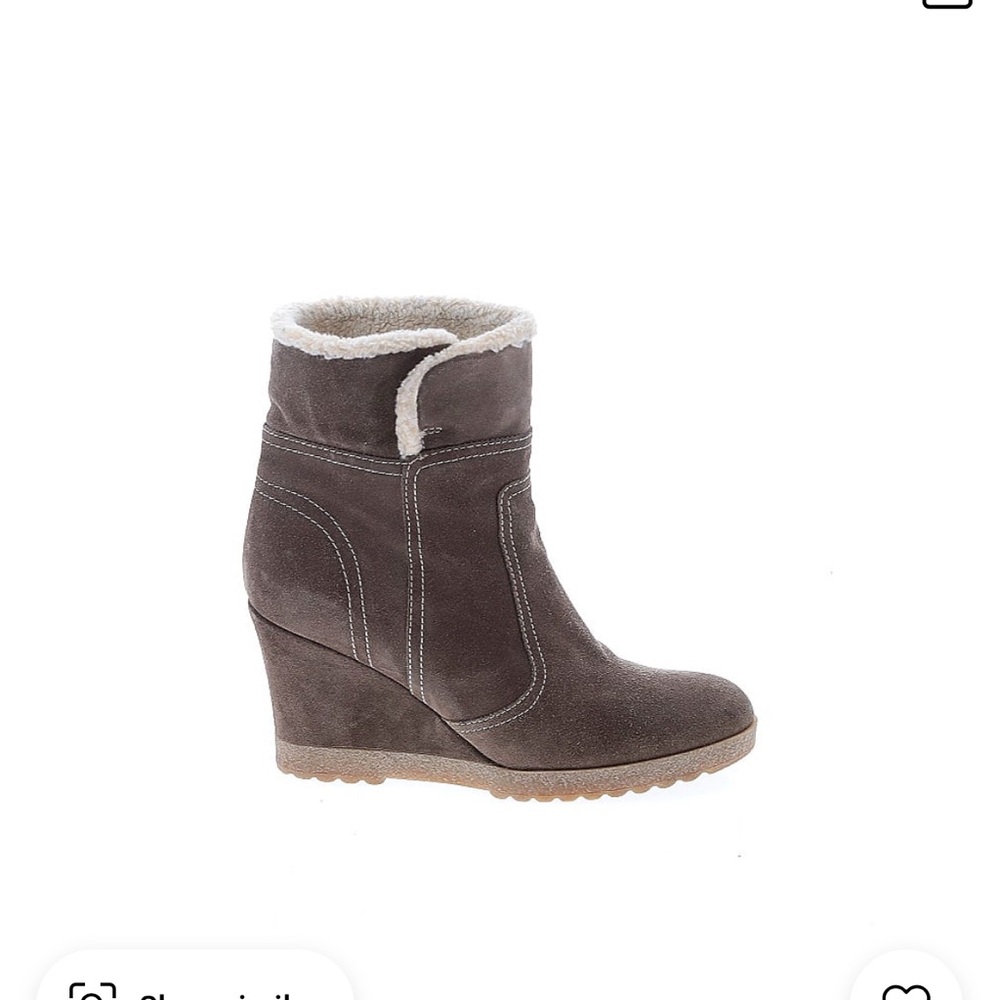 Aquatalia Brown Wedge Ankle Boots